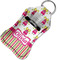 Pink Monsters & Stripes Sanitizer Holder Keychain - Small in Case
