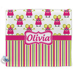 Pink Monsters & Stripes Security Blankets - Double Sided (Personalized)