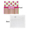 Pink Monsters & Stripes Security Blanket - Front & White Back View