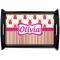 Pink Monsters & Stripes Wooden Tray (Personalized)