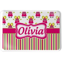 Pink Monsters & Stripes Serving Tray (Personalized)