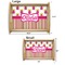 Pink Monsters & Stripes Serving Tray Wood Sizes