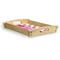 Pink Monsters & Stripes Serving Tray Wood Small - Corner