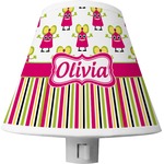 Pink Monsters & Stripes Shade Night Light (Personalized)