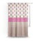 Pink Monsters & Stripes Sheer Curtain With Window and Rod