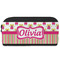Pink Monsters & Stripes Shoe Bags - FRONT