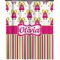 Pink Monsters & Stripes Shower Curtain 70x90