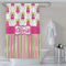 Pink Monsters & Stripes Shower Curtain Lifestyle