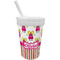 Pink Monsters & Stripes Sippy Cup with Straw