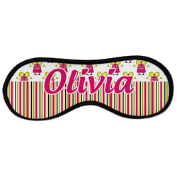 Pink Monsters & Stripes Sleeping Eye Masks - Large (Personalized)