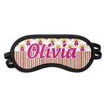 Pink Monsters & Stripes Sleeping Eye Mask (Personalized)