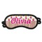 Pink Monsters & Stripes Sleeping Eye Masks - Front View