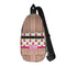 Pink Monsters & Stripes Sling Bag - Front View