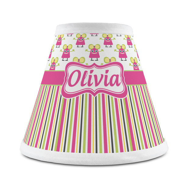 Custom Pink Monsters & Stripes Chandelier Lamp Shade (Personalized)