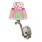 Pink Monsters & Stripes Small Chandelier Lamp - LIFESTYLE (on wall lamp)