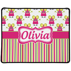 Pink Monsters & Stripes Large Gaming Mouse Pad - 12.5" x 10" (Personalized)