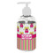 Pink Monsters & Stripes Plastic Soap / Lotion Dispenser (8 oz - Small - White) (Personalized)