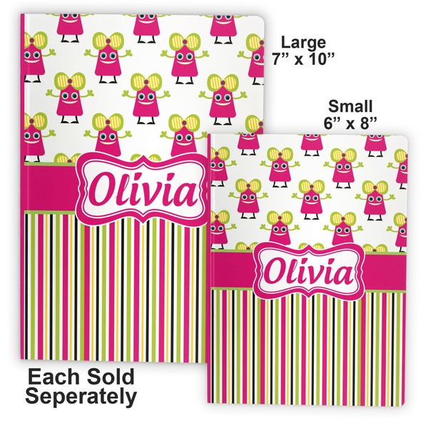 Pink Monsters & Stripes Soft Cover Journal - Compare