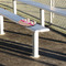 Pink Monsters & Stripes Stadium Cushion (In Stadium)