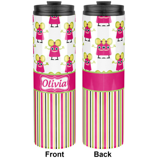 Pink Monsters & Stripes Stainless Steel Tumbler 20 Oz - Approval