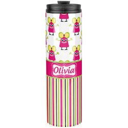 Pink Monsters & Stripes Stainless Steel Skinny Tumbler - 20 oz (Personalized)