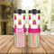 Pink Monsters & Stripes Stainless Steel Tumbler - Lifestyle