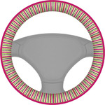 Pink Monsters & Stripes Steering Wheel Cover