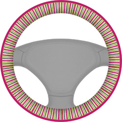 Pink Monsters & Stripes Steering Wheel Cover