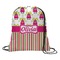 Pink Monsters & Stripes Drawstring Backpack