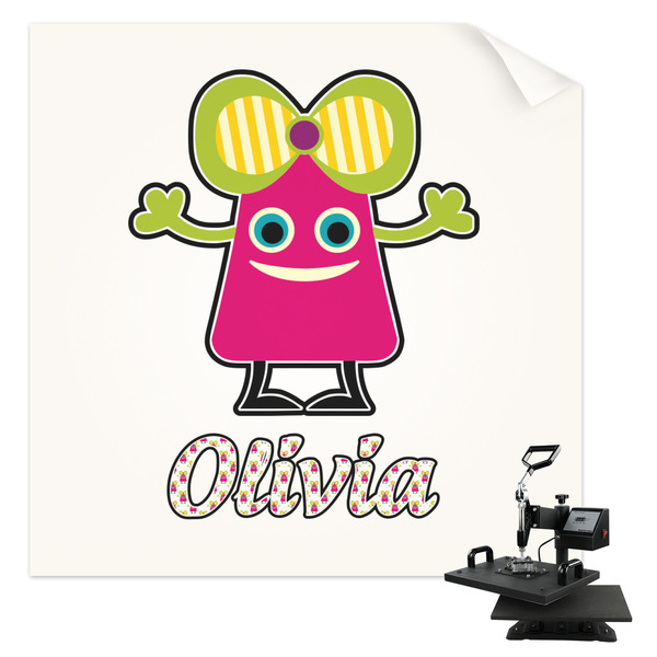 Custom Pink Monsters & Stripes Sublimation Transfer (Personalized)