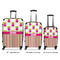 Pink Monsters & Stripes Suitcase Set 1 - APPROVAL