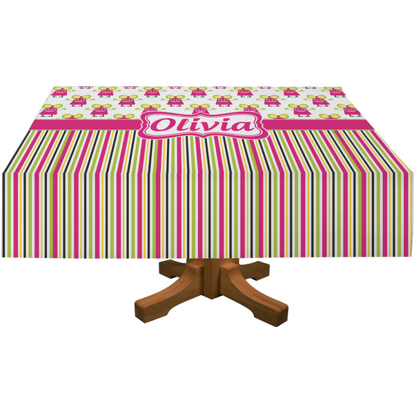 Pink Monsters & Stripes Tablecloths (Personalized)