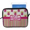 Pink Monsters & Stripes Tablet Case / Sleeve - Large (Personalized)