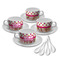 Pink Monsters & Stripes Tea Cup - Set of 4