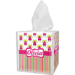 Pink Monsters & Stripes Tissue Box Cover (Personalized)