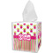 Pink Monsters & Stripes Tissue Box Cover (Personalized)