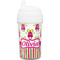 Pink Monsters & Stripes Sippy Cup (Personalized)