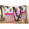 Pink Monsters & Stripes Tote w/Black Handles - Lifestyle View