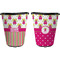 Pink Monsters & Stripes Trash Can Black - Front and Back - Apvl