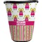 Pink Monsters & Stripes Waste Basket - Single Sided (Black) (Personalized)