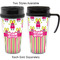 Pink Monsters & Stripes Travel Mugs - with & without Handle