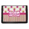 Pink Monsters & Stripes Trifold Wallet (Personalized)