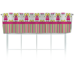 Pink Monsters & Stripes Valance (Personalized)