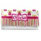 Pink Monsters & Stripes Vinyl Checkbook Cover (Personalized)