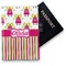 Pink Monsters & Stripes Vinyl Passport Holder (Personalized)
