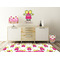 Pink Monsters & Stripes Wall Graphic Decal Wooden Desk