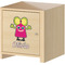 Pink Monsters & Stripes Wall Graphic on Wooden Cabinet