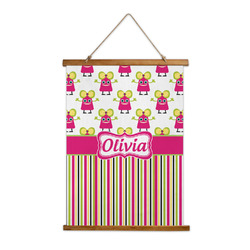 Pink Monsters & Stripes Wall Hanging Tapestry (Personalized)