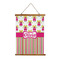 Pink Monsters & Stripes Wall Hanging Tapestry (Personalized)