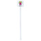 Pink Monsters & Stripes White Plastic Stir Stick - Single Sided - Square - Single Stick